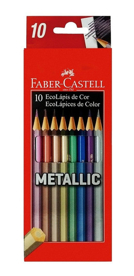 LAPIZ FABER METALIC  x 10u. Largo.