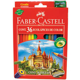 LAPIZ COLOR FABER CARTON x 36 LARGOS  