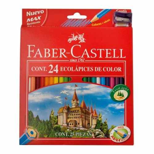 LAPIZ COLOR FABER CARTON x 24 LARGO 