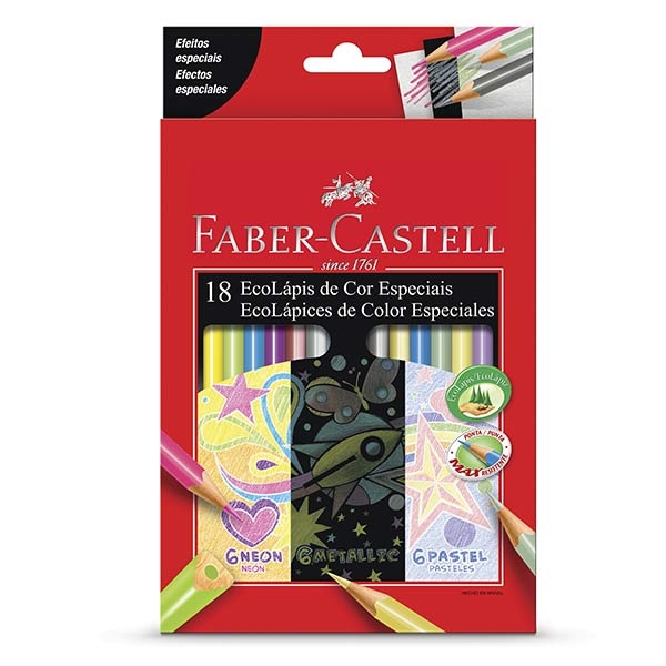 LAPIZ COLOR FABER 6.NEON+6.METLL+6.PASTEL