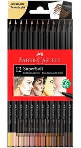 LAPIZ FABER SUPER SOFTx12 TONOS DE PIEL