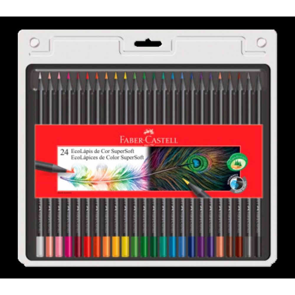 LAPIZ COLOR FABER SUPER SOFT x 24u  LARGO
