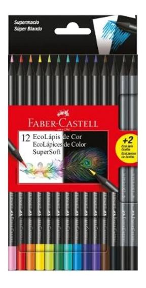 LAPIZ COLOR FABER SUPER SOFT x 12u LARGO