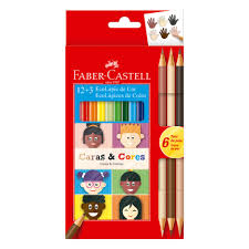 LAPIZ COLOR FABER x 12u L.+ 6 T.PIEL