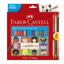 LAPIZ COLOR FABER x 24u L.+ 6 T.PIEL