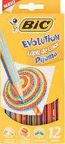 LAPICES DE COLORES BIC EVOLUTION PIJAMA x 12u. LARGO