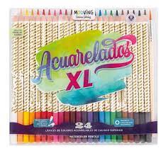 LAPIZ COLOR MOOVING ACUARELABLES x 24 LARGO