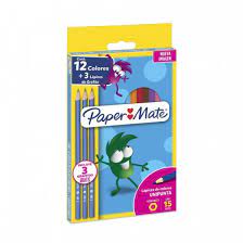 LAPIZ COLOR PAPER MATE x 12 L.