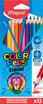 LAPIZ COLOR MAPED STRONG x 12 LARGO 3.2mm