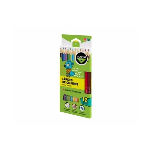 LAPIZ COLOR PIZZINIx12  LARGO TRIANGULAR