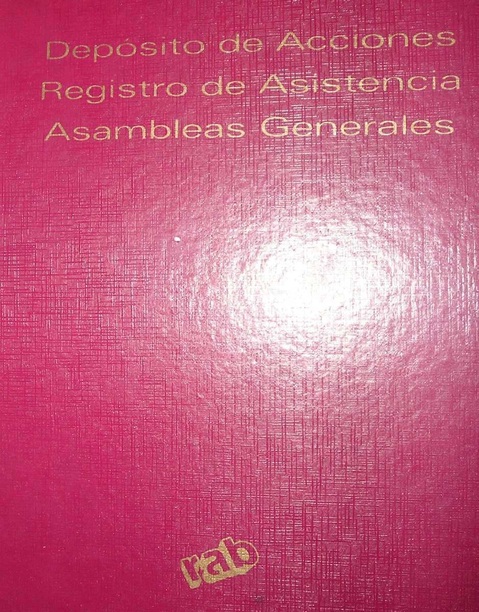 LIBRO RAB DEPOS.DE ACCI.Y REG.ASIS.TD 1M - 50 foios