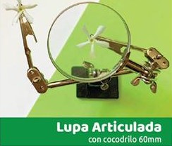 LUPA ARTICULADA 60mm CON COCODRILO