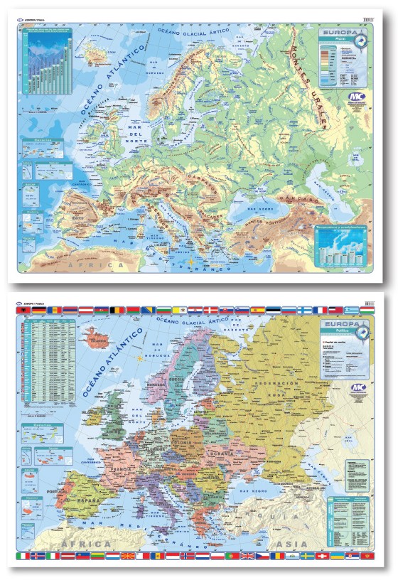 MAPA MURAL 130*95 FIS/POL. BIFAZ - EUROPA