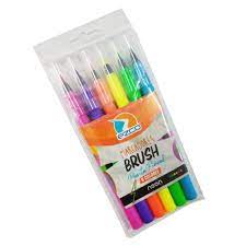 MARCADOR TRABI BIG BRUSH NEON x 6 colores