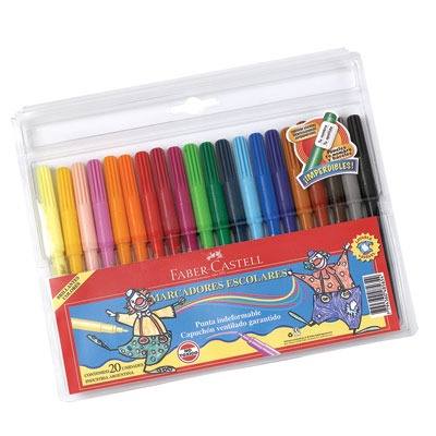 MARCADOR FABER FIESTA x 20 u.