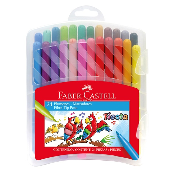 MARCADOR FABER 45 FIESTA EST.RIGIDO x 24u.