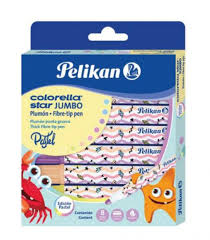 MARCADOR PELIKAN STAR JUMBO PASTEL x 8u.