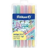 MARCADOR MARKANA PINCEL PELIKAN PASTEL x12u