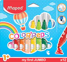 MARCADOR MAPED COLOR PEPS GORDOS X 12