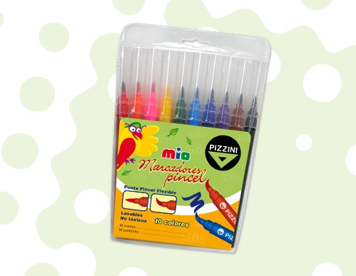 MARCADOR PIZZINI PINCEL * 10