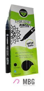 MARCADOR PINCEL PIZZINI NEGRO