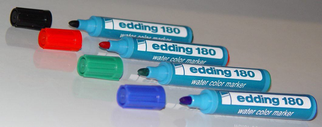 MARCADOR EDDING 180 (AGUA) REDONDA NEGRO