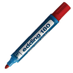 MARCADOR EDDING 180 (AGUA) REDONDA ROJO