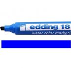 MARCADOR EDDING 183 (AGUA) CHATO   AZUL