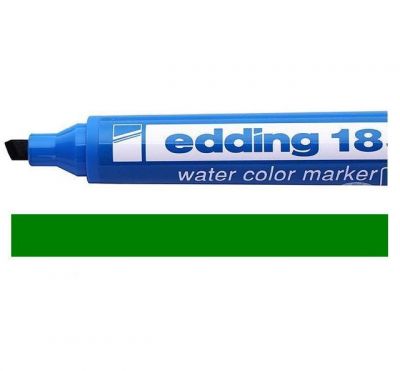 MARCADOR EDDING 183 (AGUA) CHATO   VERDE