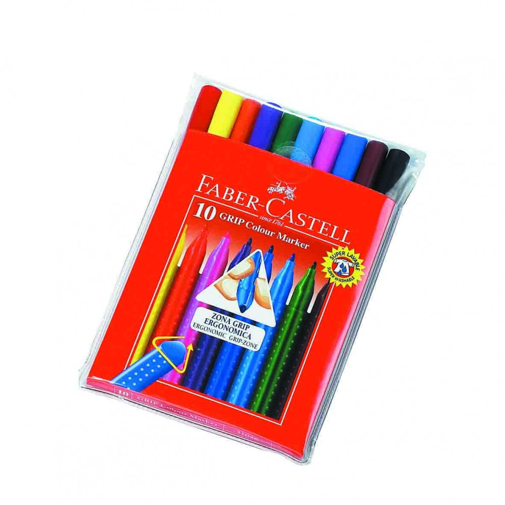MARCADOR FABER GRIP x 10u.