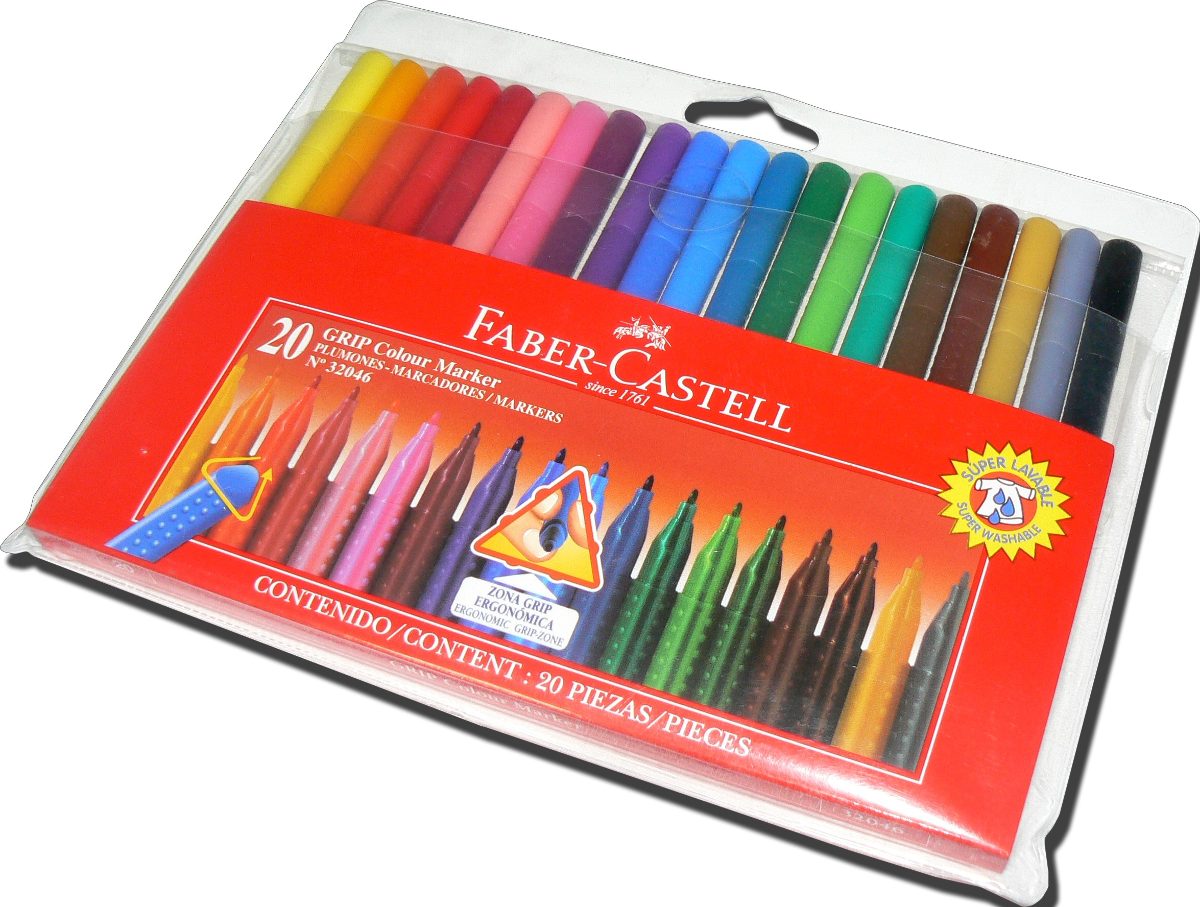 MARCADOR FABER GRIP x 20u.