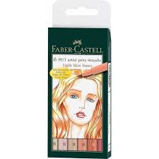 MARCADOR FABER PINCEL LIGHT SKIN TONES x 6u