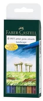 MARCADOR FABER PINCEL LANDSCAPE x 6u