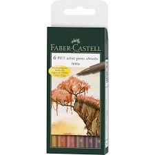 MARCADOR FABER PINCEL TERRA x 6u