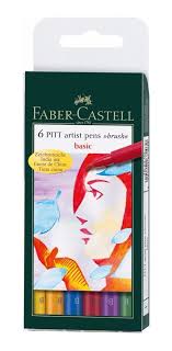 MARCADOR FABER PINCEL BASIC x 6u