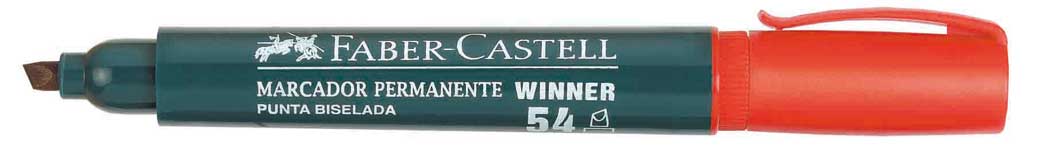 MARCADOR FABER 54.SOLVENTE.ROJO  CHATA