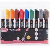 MARCADOR TRABI CHALK GLASS x 10 colores