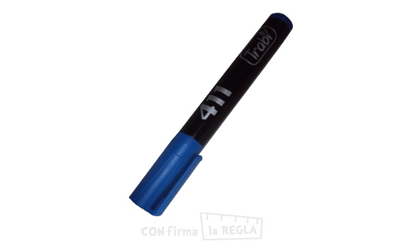 MARCADOR TRABI 411 - PERMANENTE - AZUL
