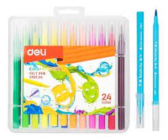 MARCADOR DELI EMOTION PINCEL x 24