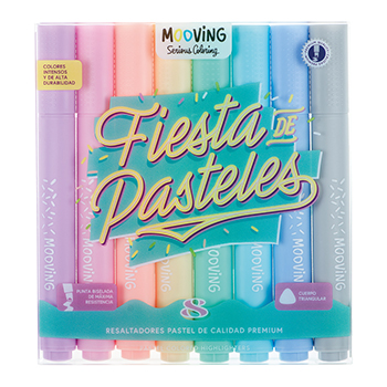 RESALTADOR MOOVING PASTEL x 8.u