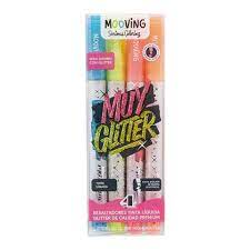 RESALTADOR MOOVING GLITTER x 4u