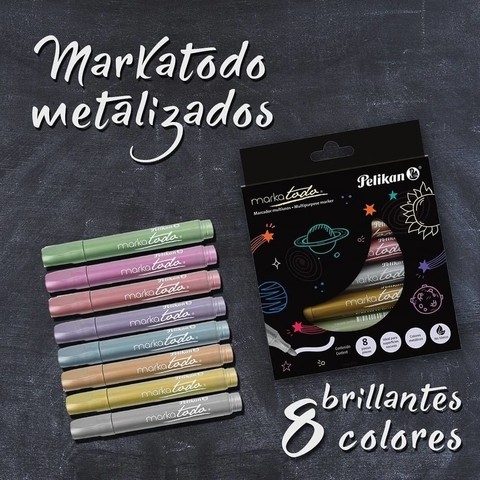 MARCADOR PELIKAN MARKATODO x 8 MULTIPROPOSITO
