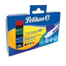 MARCADOR PELIKAN 442 PIZARRA x 4 COLORES