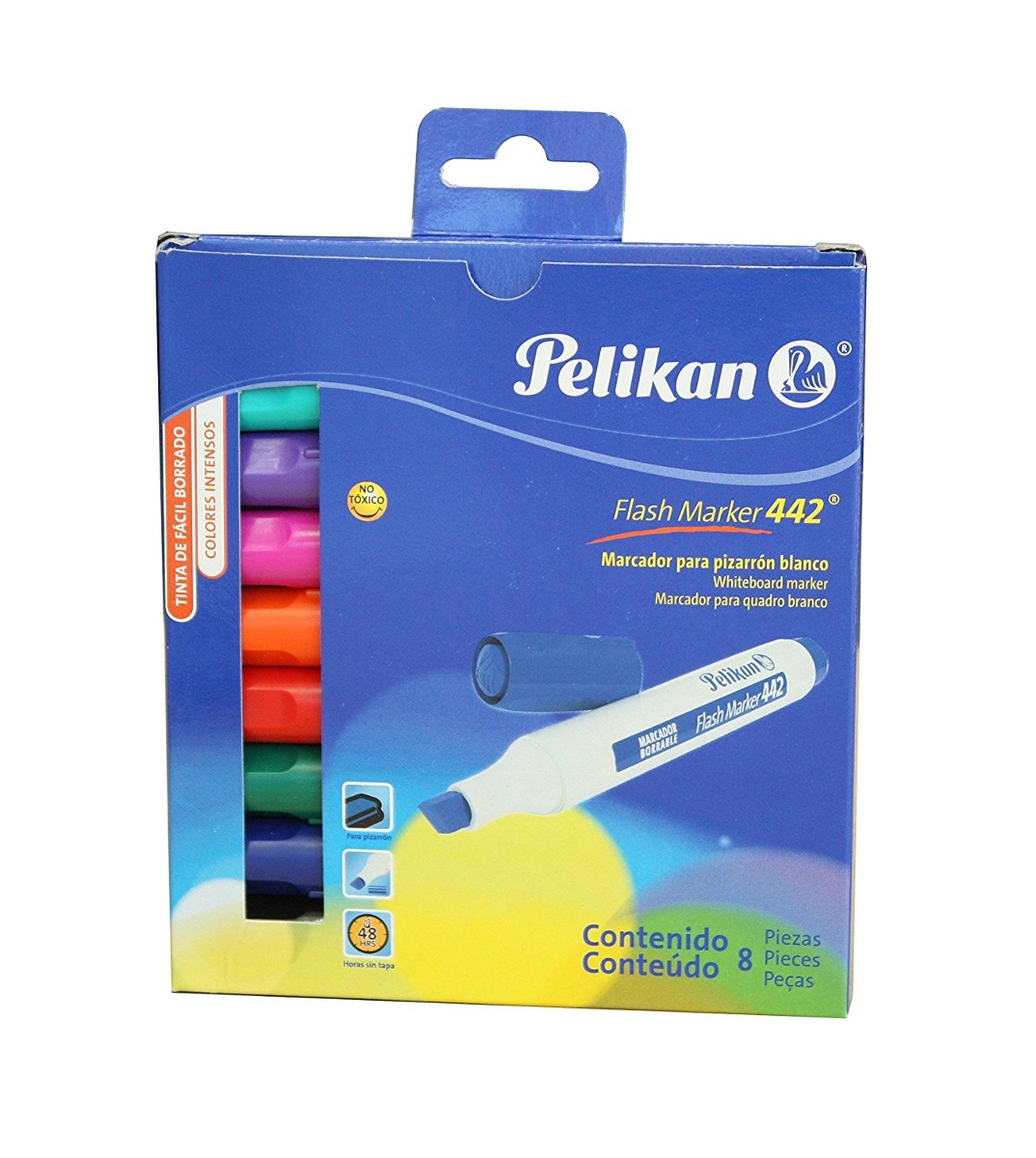 MARCADOR PELIKAN 442 PIZARRA x 8 COLORES