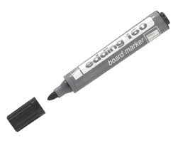 MARCADOR EDDING-160 P/PIZAR.PLAST.NEGRO