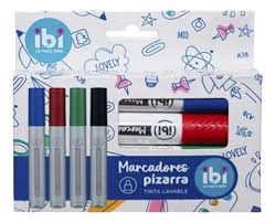 MARCADOR PIZARRA IBI x 4 COLORES