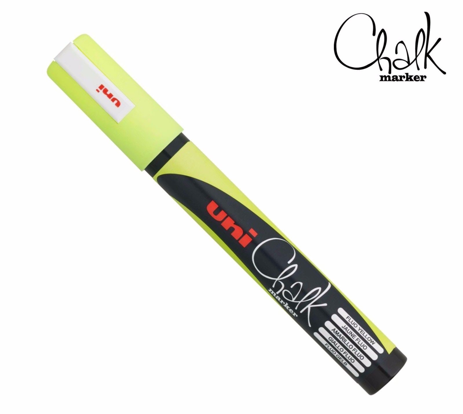 MARCADOR UNI-CHALK 5 M - AMARILLO FLUO
