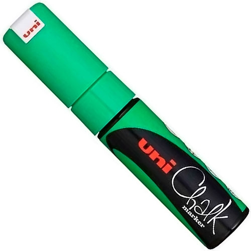 MARCADOR UNI-CHALK 8 K - VERDE FLUO