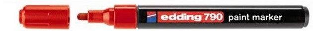 MARCADOR EDDING 790-750 ESMALTE ROJO