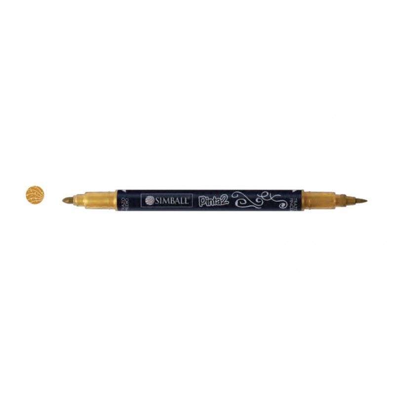 MARCADOR SIMBALL ORO DOBLE PUNTA